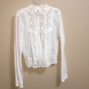 Lace high neck blouse
